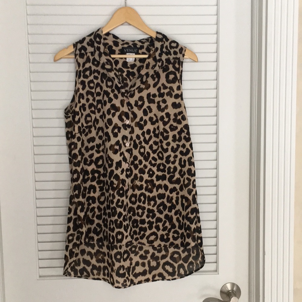Venus leopard print sleeveless top